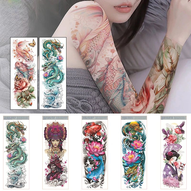

Colorful Arm Tattoo Sticker Waterproof Tattoo Stickers DIY Temporary Tattoos Creative Body Art Decoration Festival Free Shipping