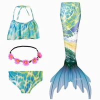 adult kids mermaid tails summer dress for girls women bathing pool clothes swimmable swimming no monofin swimwear clothes