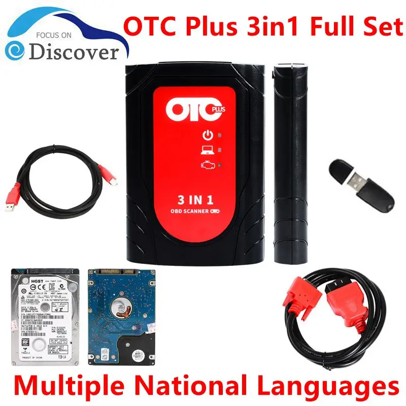 Новый OTC Plus 3 в 1 с HDD полный комплект интеллектуальный тестер для Toyota/Nissan/Volvo Techstream офлайн-кодирование/программирование