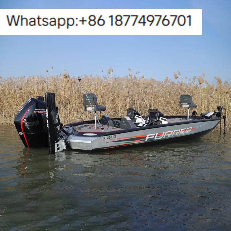 Фото Новая алюминиевая лодка Furreo 17FT с двигателем 150 л.с., скорость 75-90 км/ч, для семейной рыбалки на реках №1