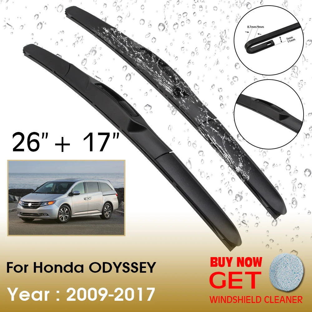 

Car Wiper Blade For Honda ODYSSEY 26"+17" 2009-2017 Front Window Washer Windscreen Windshield Wiper Blades Accessories
