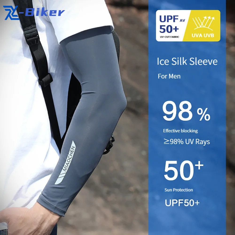 

Ice Arm Sleeves For Men Cycling Breathable Arm Elbow Cover Summer UV Sun Protection Outdoor Anti-sunburn Cooling Fishing Sleeves