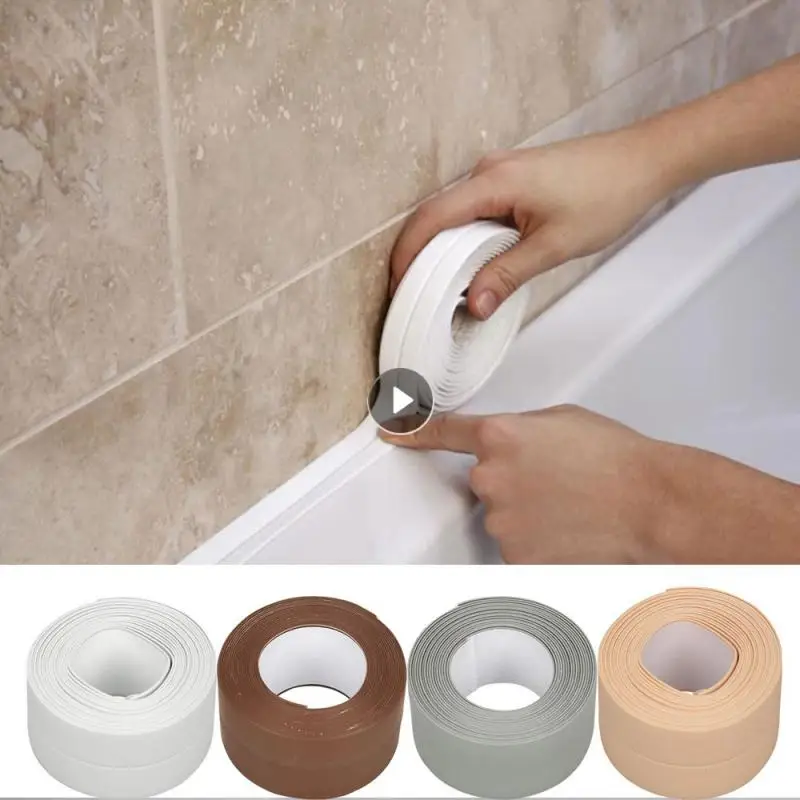 

Bathroom Shower Sink Bath Sealing Tape Strip PVC Self Adhesive Sealant Tape Wall Sticker Waterproof Kitchen Edge Caulk Strip