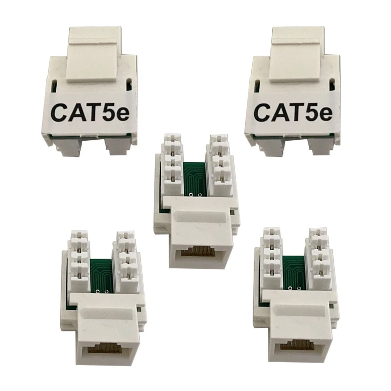 

5Pcs CAT5E UTP Network Module RJ45 Connector Information Socket Cat5e Keystone Jack Standard