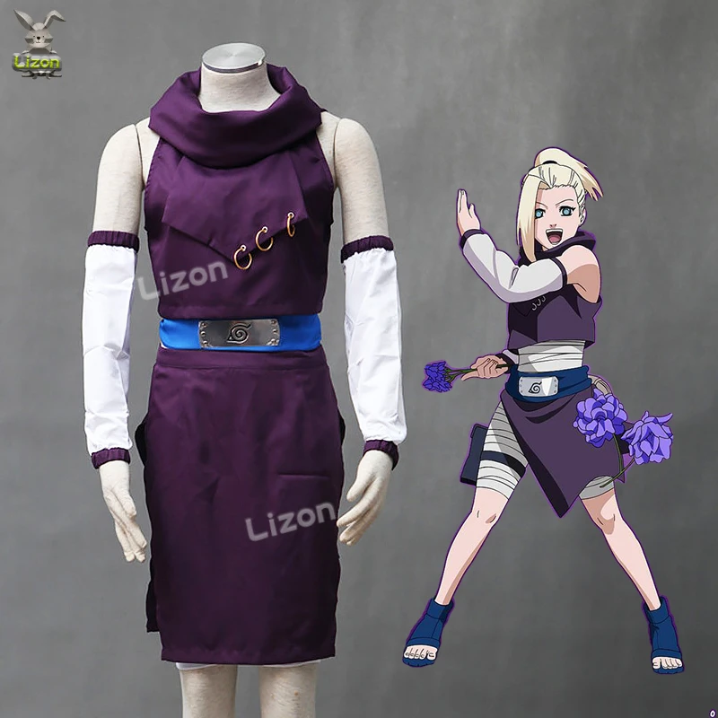Аниме Косплей Ино Яманака костюм для женщин фиолетовое платье представлений