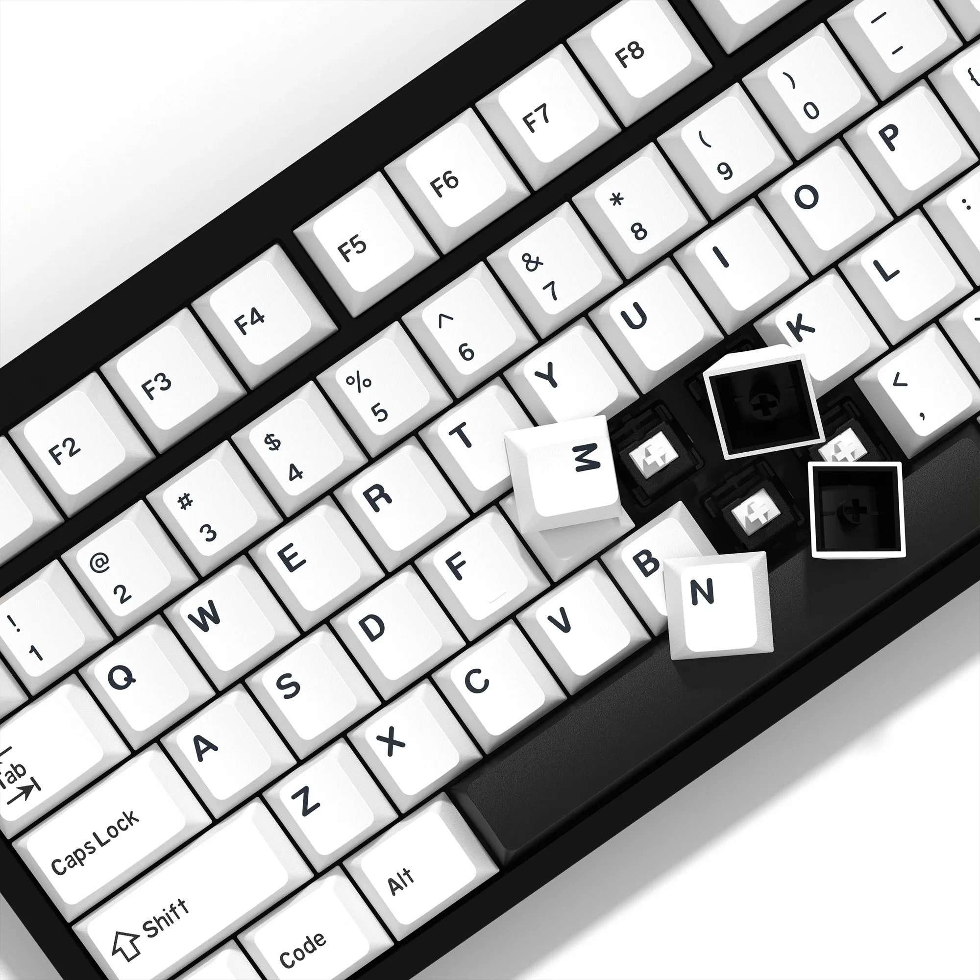 KBDiy 174 клавиш/комплект Вишневый профиль PBT белый лук колпачки ключей ретро для