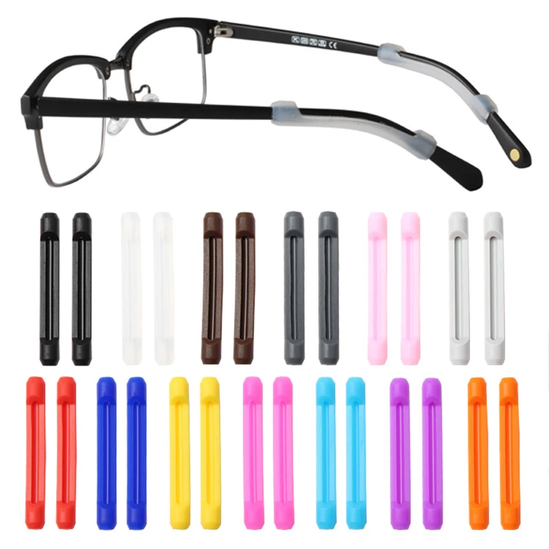 

5 Pairs Anti Slip Ear Hook Eyeglass Eyewear Accessories Eye Glasses Silicone Grip Temple Tip Holder Spectacle Eyeglasses Grip
