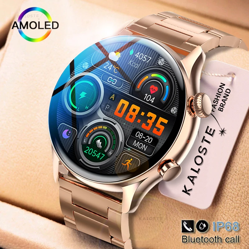 

2022 NFC Smartwatch Women AMOLED 390*390 HD Screen Always display Bluetooth Call Custom Dial Sport Smart Watch For Huawei Xiaomi