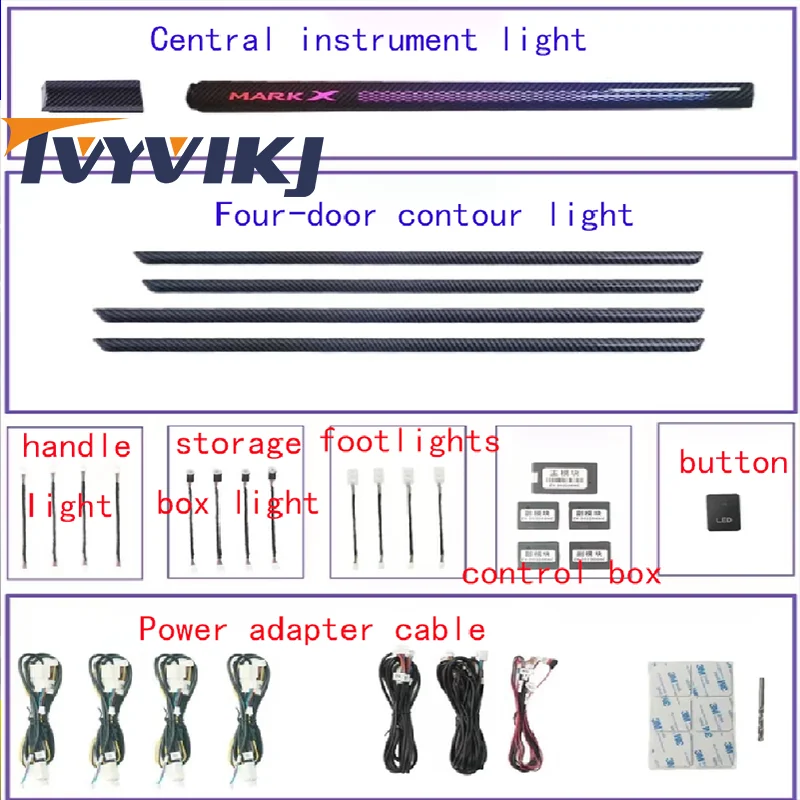 

TVYVIKJ For Toyota Reiz 2010 2011 2012 2013 2014 2015 2016 2017 mold version ambient light (button + WeChat applet / APP control