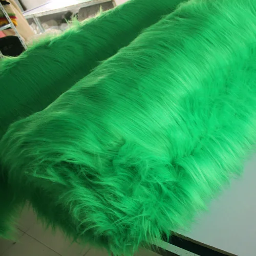 

Green Solid Shaggy Faux Fur Fabric (long Pile fur) Costumes Cosplay 36"x60" Sold By The Yard Free Shipping