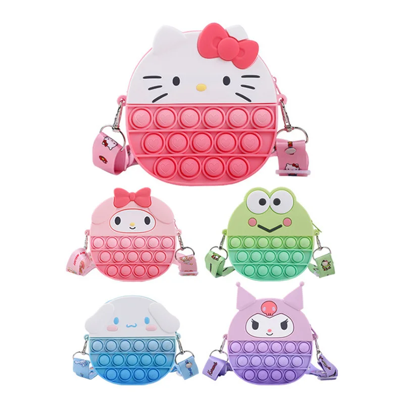 

Sanrioed Kawaii Anime Cartoon series My melody Mikyo New fashion exquisite small satchel cute children toy backpack holiday gift