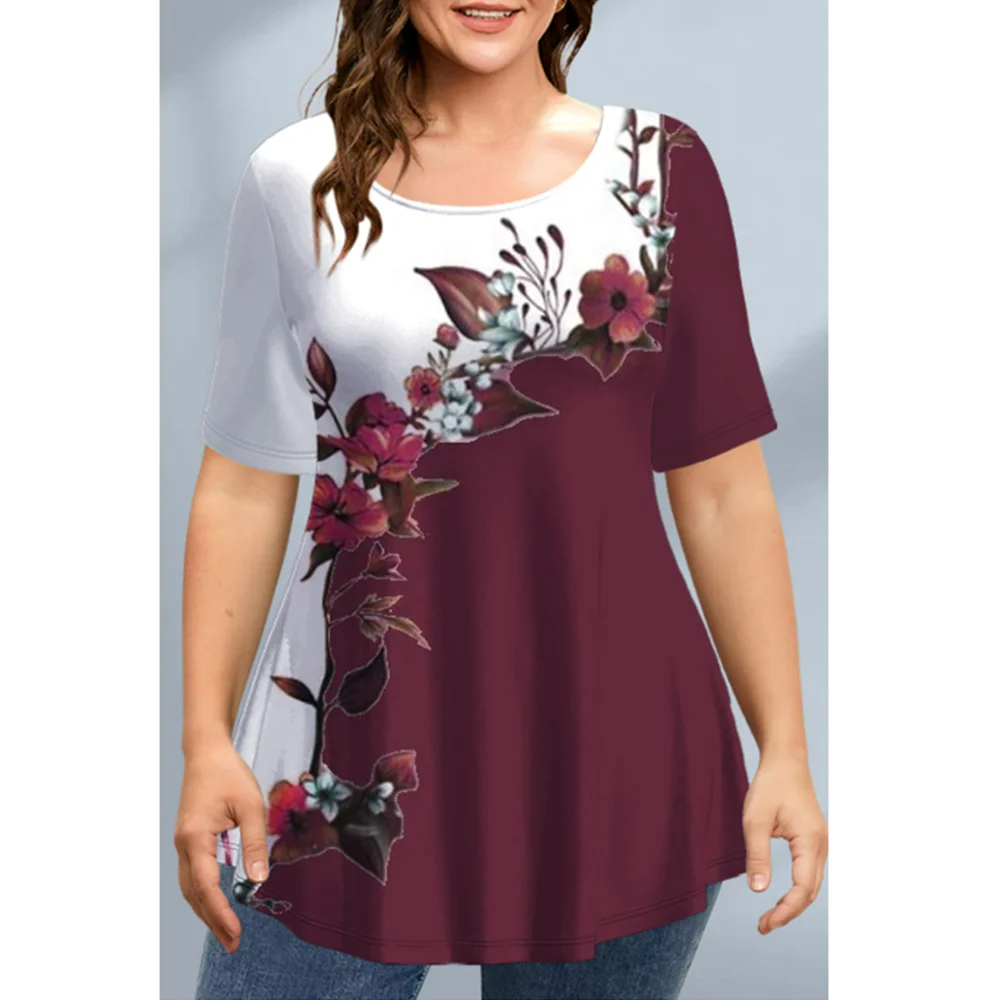 

Summer Women's Tees 3d Print T Shirts 2023 Casual Loose Butterfly Fashion Female Girls Harajuku V Neck Basic Tops 5xl Pullover
