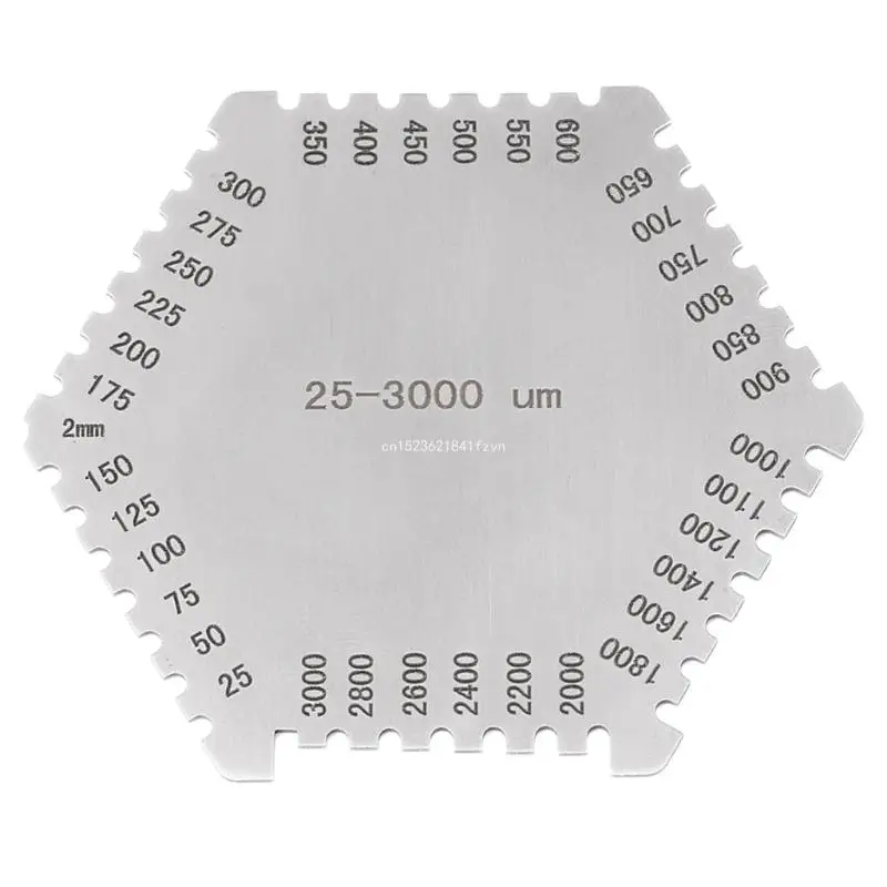

Hexagonal Wet Film Comb Regulation Wet Film Card 25-3000um Thickness Gauge Comb Dropship