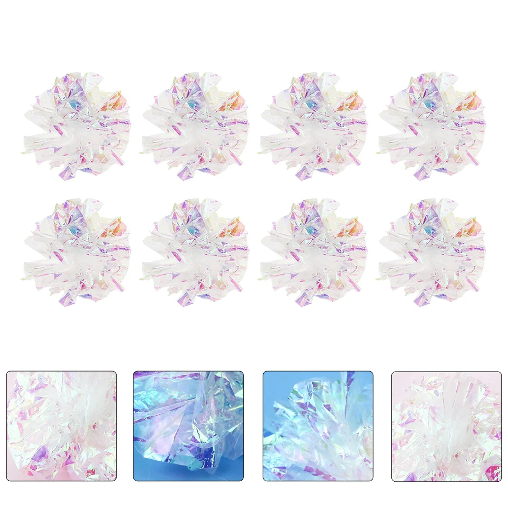 

8 Pcs Cat Paper Toy Plastic Sound Ball Small Dog Teasing Puppy Toys Funny Crinkle