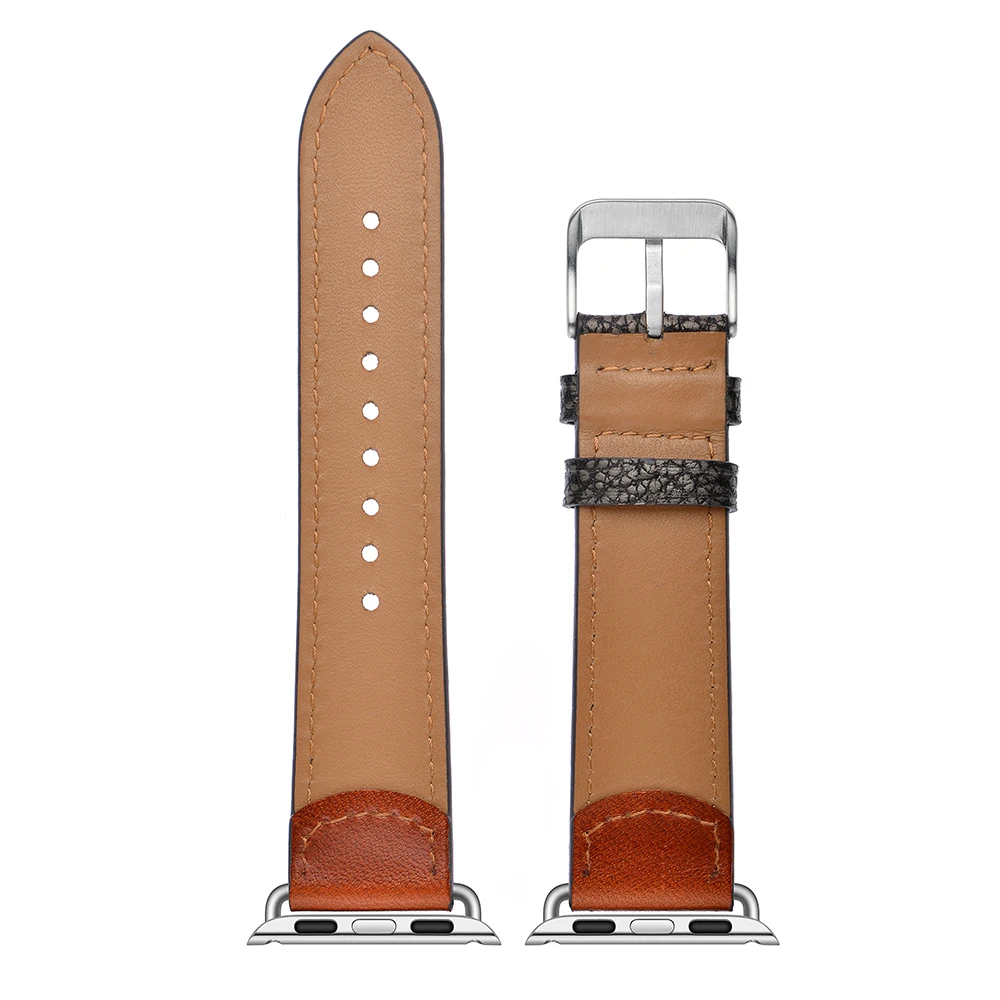 Genuine Leather Loop Strap For Apple Watch Band 5 4 3 2 1 Series 38mm 40mm Men Women Watch Band 44mm 42mm iwatch Bracelet