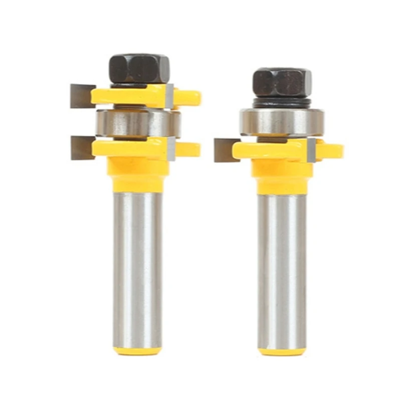 

Tongue and Grooves Set of 2pieces T Shaped Adjustable Wood Milling Cutter