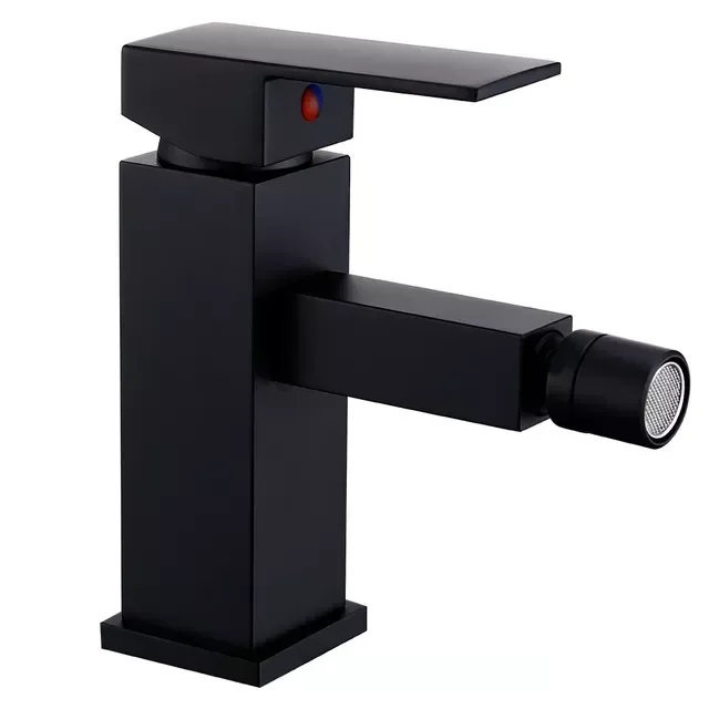 

Cold and Hot Water Mixer Tap Sprayer Bathroom Bidet Faucet Brass Polished Chrome Black Gold Single Hole Deck Mount