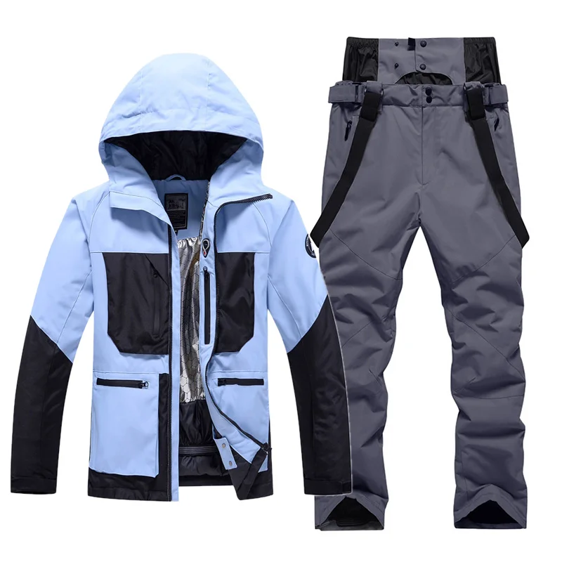 Лыжный костюм для взрослых с защитой от снега и ветра 30 ℃