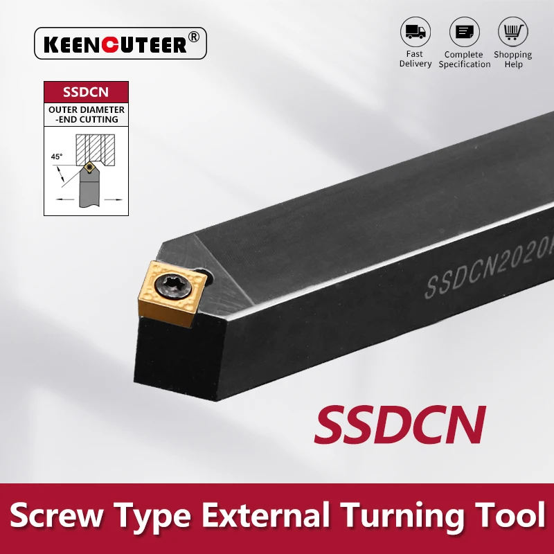 SSDCN1212H09 SSDCN1616H09 SSDCN2020K09 SSDCN2525M09 SSDCN2525M12 External Turning Tool Holder Lathe CNC Cutting Tool Cutter Bar