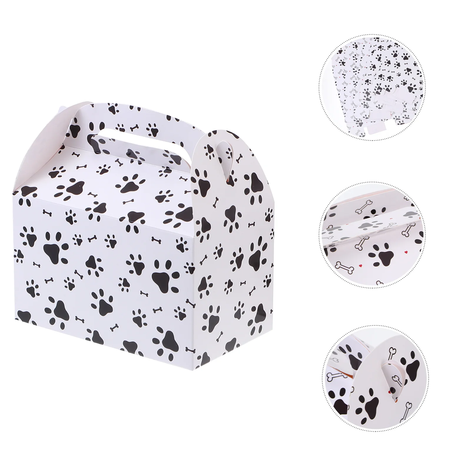 

12pcs Lovely Dog Footprint Theme Paper Cookie Boxes Creative Packaging Boxes