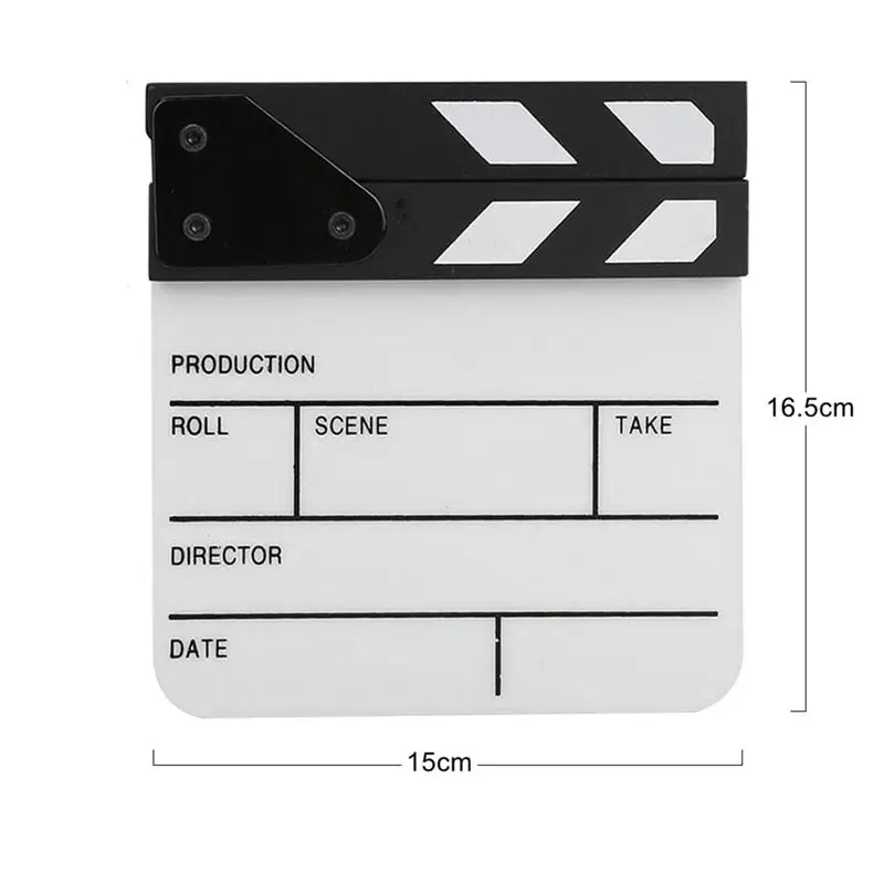 Киноклапборд ABFN-Action Cut Board, акриловый, для съемок фильмов и телесериалов, сухостираемый, компактный, для режиссеров, для отслеживания сцен (art.: 3920dc2e27bfb) - 3920dc2e27bfb