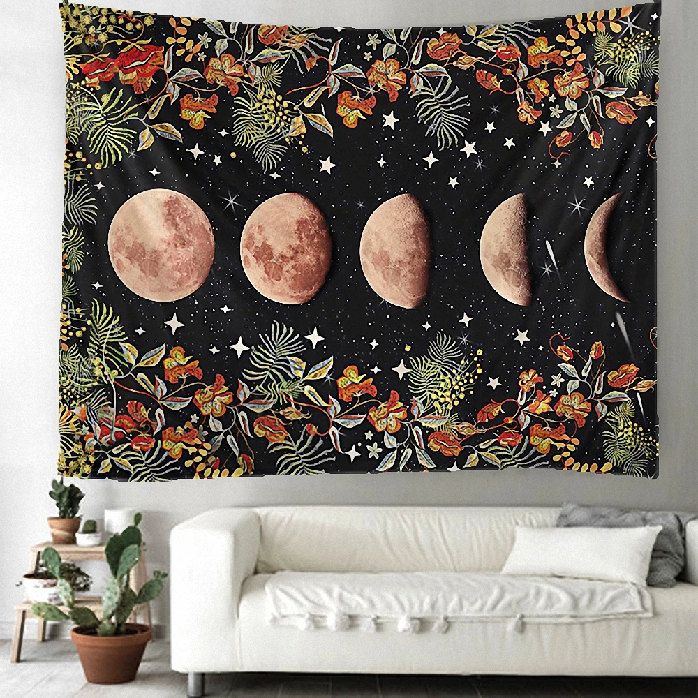 

Moon Banners Flag Poster For Wall Decor Bohemian Macrame Hippie Witchcraft Hanging Tapestry Painting Wall Art Mural Home Decor 1