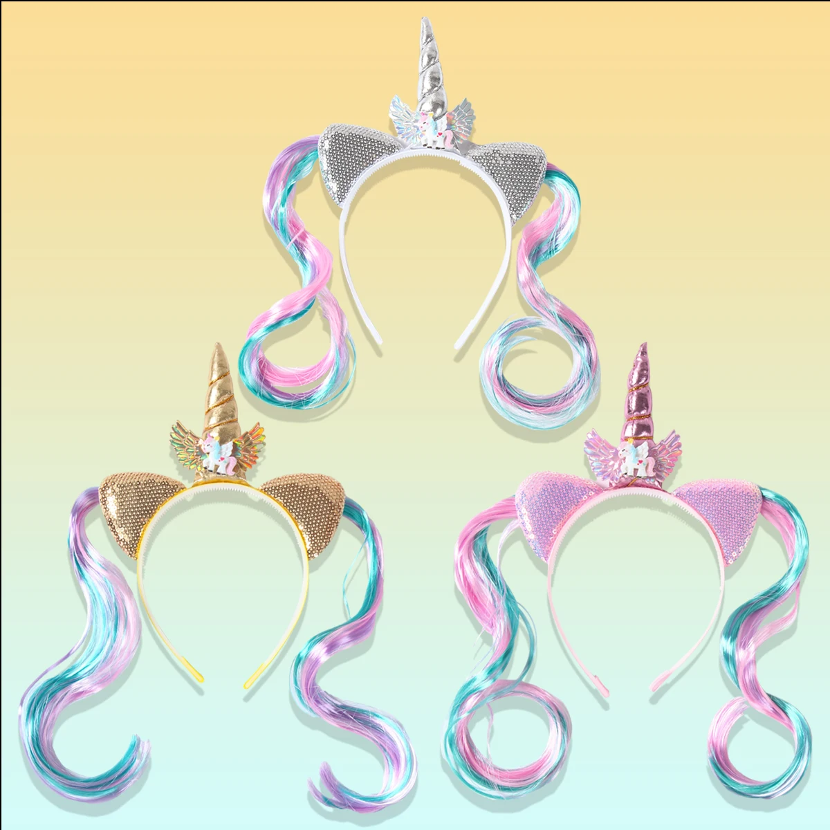 Резинка для волос в виде единорога