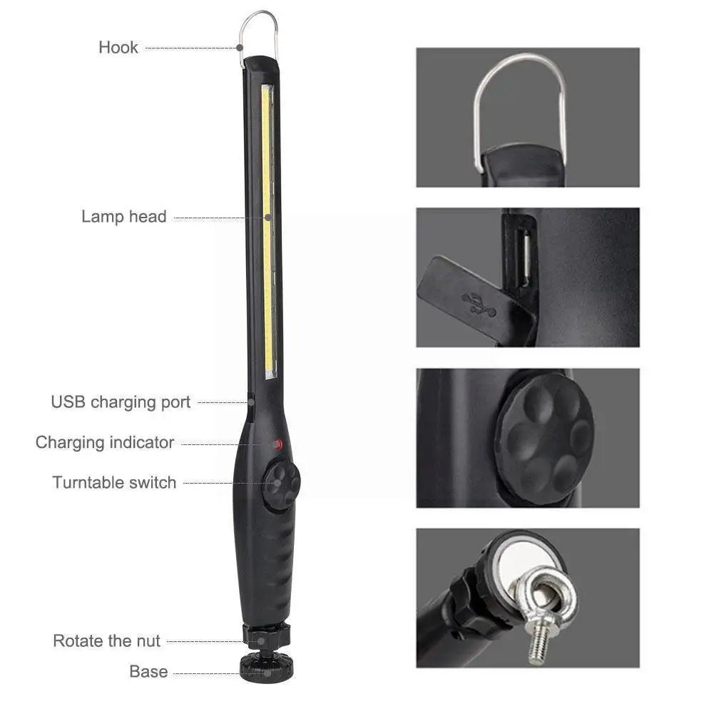 

Портативный точечный рабочий светильник, 1 шт., многофункциональная Светодиодная лампа, светильник льник, уличный светильник, рабочая перез...