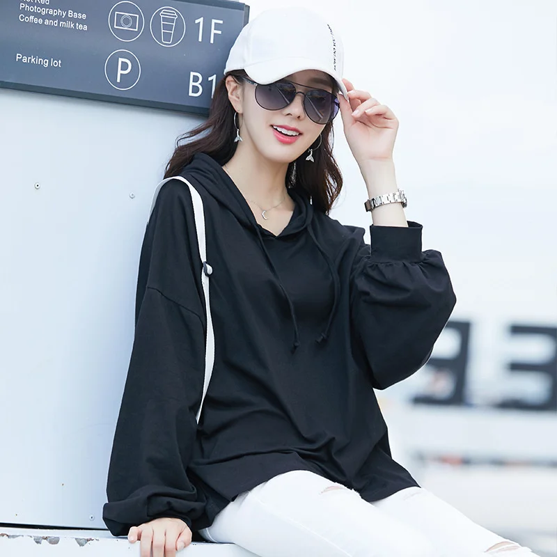 

Sweater 2022 spring Korean long sleeve loose fashion versatile solid color women's top thin small coat 3035-1