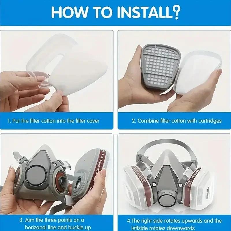 Респиратор многоразовый для защиты от пыли и токсичного пара 6200/15 в 1