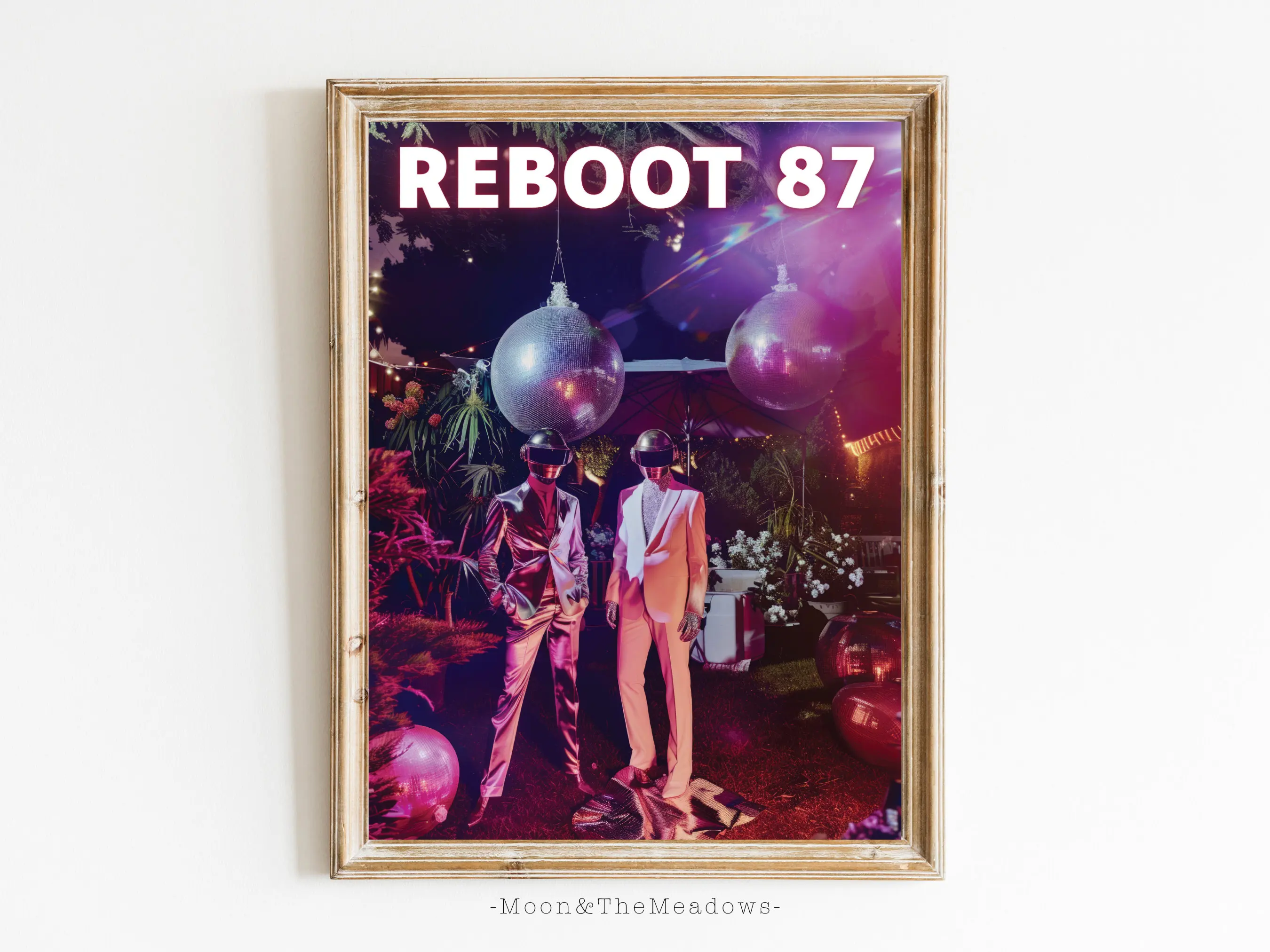 Daft панк музыка черный клуб бар поп живой альбом художественный постер печать