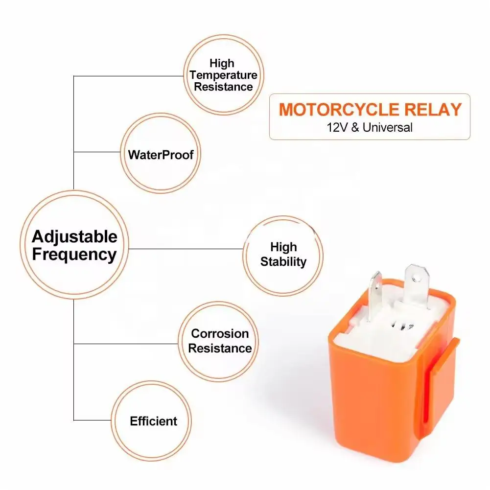 2-контактное светодиодное мигающее реле 12 В Регулируемая частота поворотников