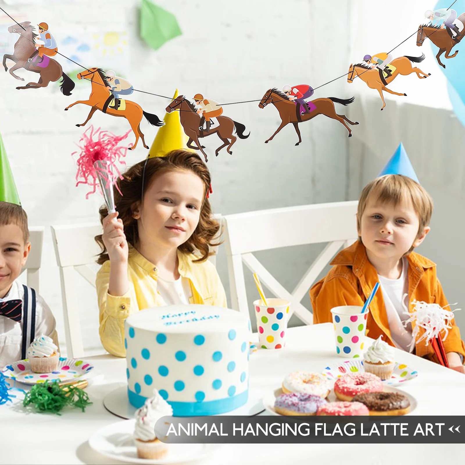 2 шт. флаг на день гонок украшения для дерби баннер лента растяжки лошади