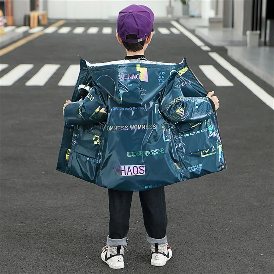 

-30 degree children's parka winter jackets kids clothing 2022 big boys warm down cotton-padded coat thickening outerwear clothe