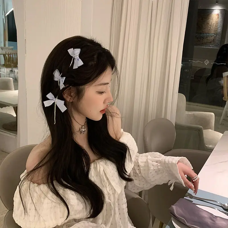 

Tassel Elegant Vintage Bow Crystal Chain Hairpins Sweet Hair Decorate Headband Hair Clips For Fashion Hair Accessories