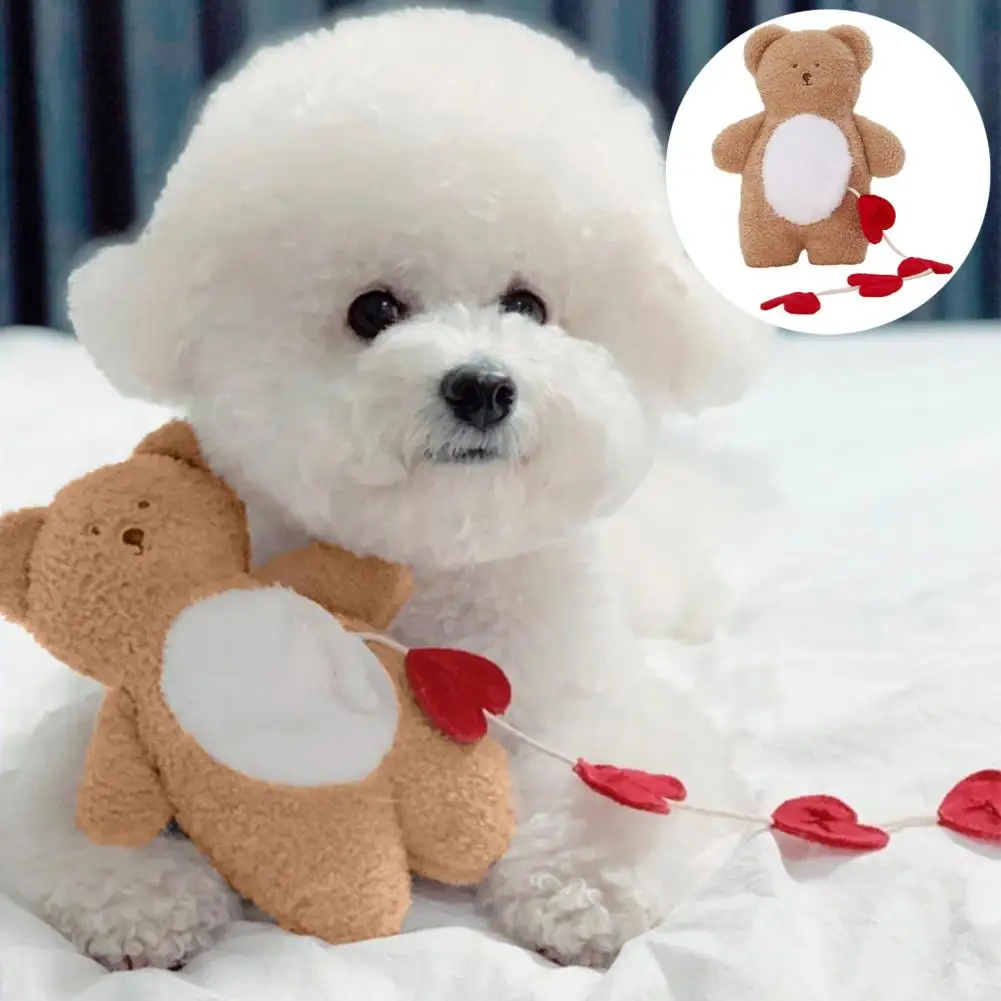 Squeaky Dog Toy Engaging Entertaining Dog Toy Cute Bear Design with Squeaky Crinkly Features Pet Puzzle Toy for Dogs Dogs Pet