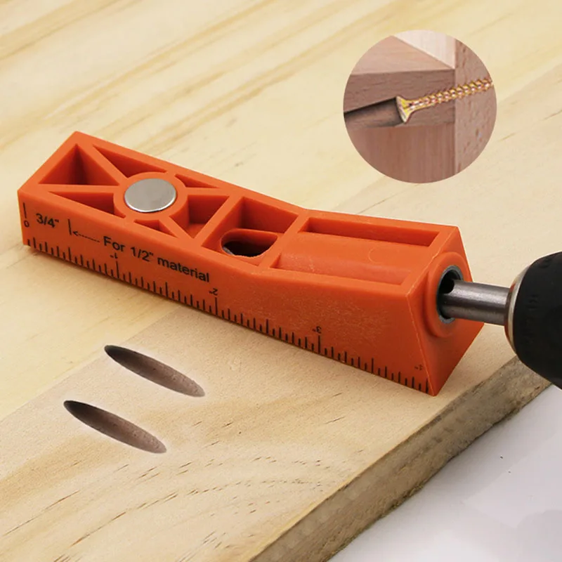 

Woodworking Hole Locator Drill Locator Oblique Hole Punch Locator Unilateral Bilateral Nylon Strong Magnet Multifunction Tools