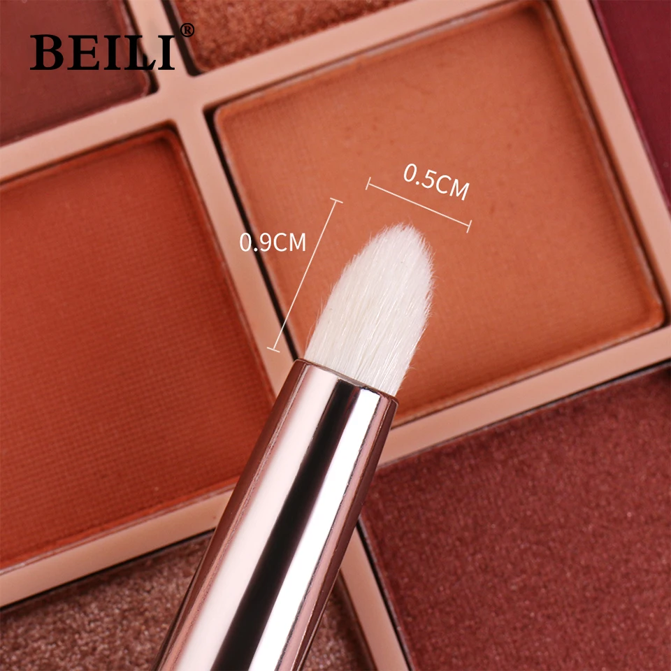 BEILI 1pcs Red Professional Eye Makeup Brushes Natural Goat Hair Eyeshadow brush Blending Eyeliner Detail Make up Brush