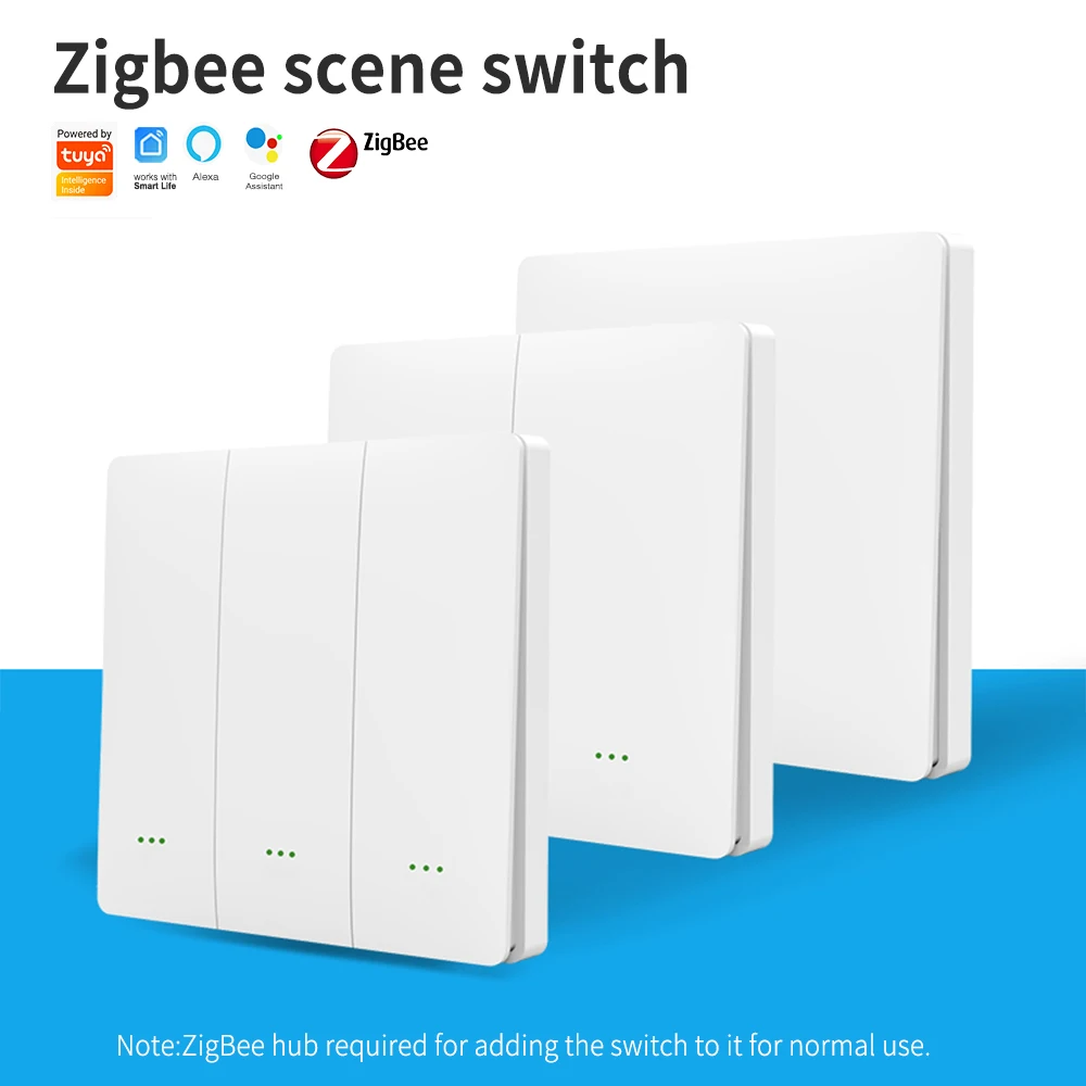 Инструмент управления умным домом, беспроводной переключатель Zigbee для сцены, кнопочный контроллер, многофункциональные настройки сцены для устройств Tuya
