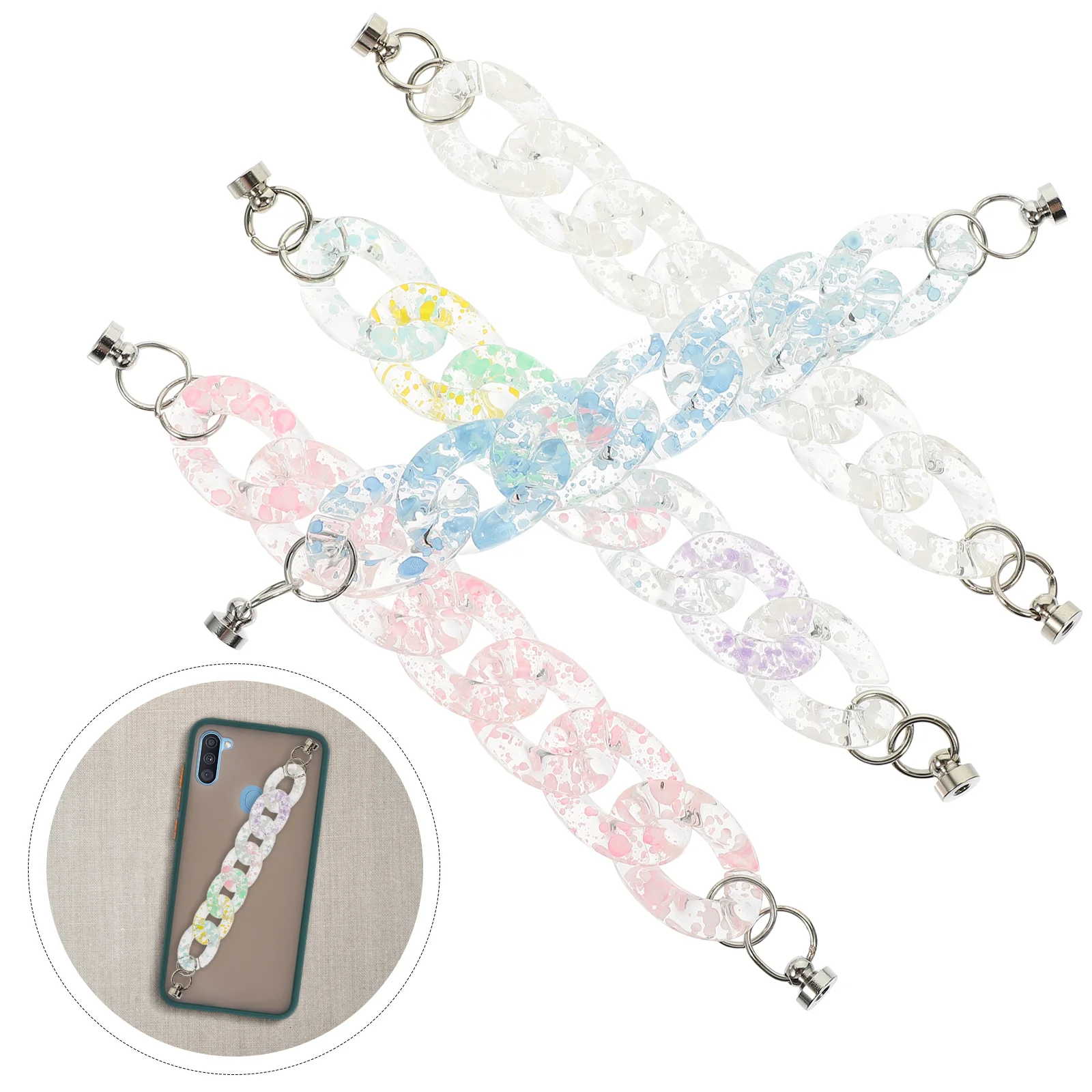 

Lanyard Rope Beaded Chain Mobile Acrylic Wrist Case Strap Decorative Hanging Cellphonebead Shell Chains Cell Pearl Cover Holder
