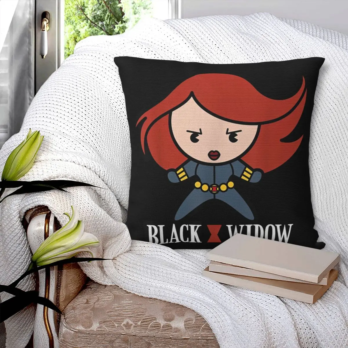 Marvel Черная Вдова милая кавайная наволочка Stance квадратная наволочки для стула