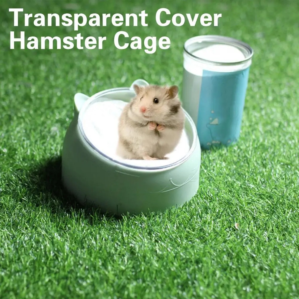 

Hamster Toilet Transparent Bathing Tub Detachable Anti-splash Large Space Bathroom Sand Nest Pet Supplies