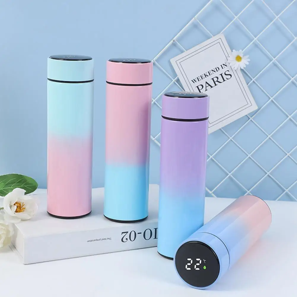 

Bottle Intelligent Temperature Measurement Gradient Color Stainless Steel Vacuum Insulated Hot Water Bottle