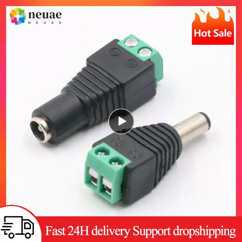 

1~10PCS pair () Coax Cat5 To Bnc DC Power Male jack plug DC female Connector plug adapter Av BNC UTP for CCTV Camera Video Balun