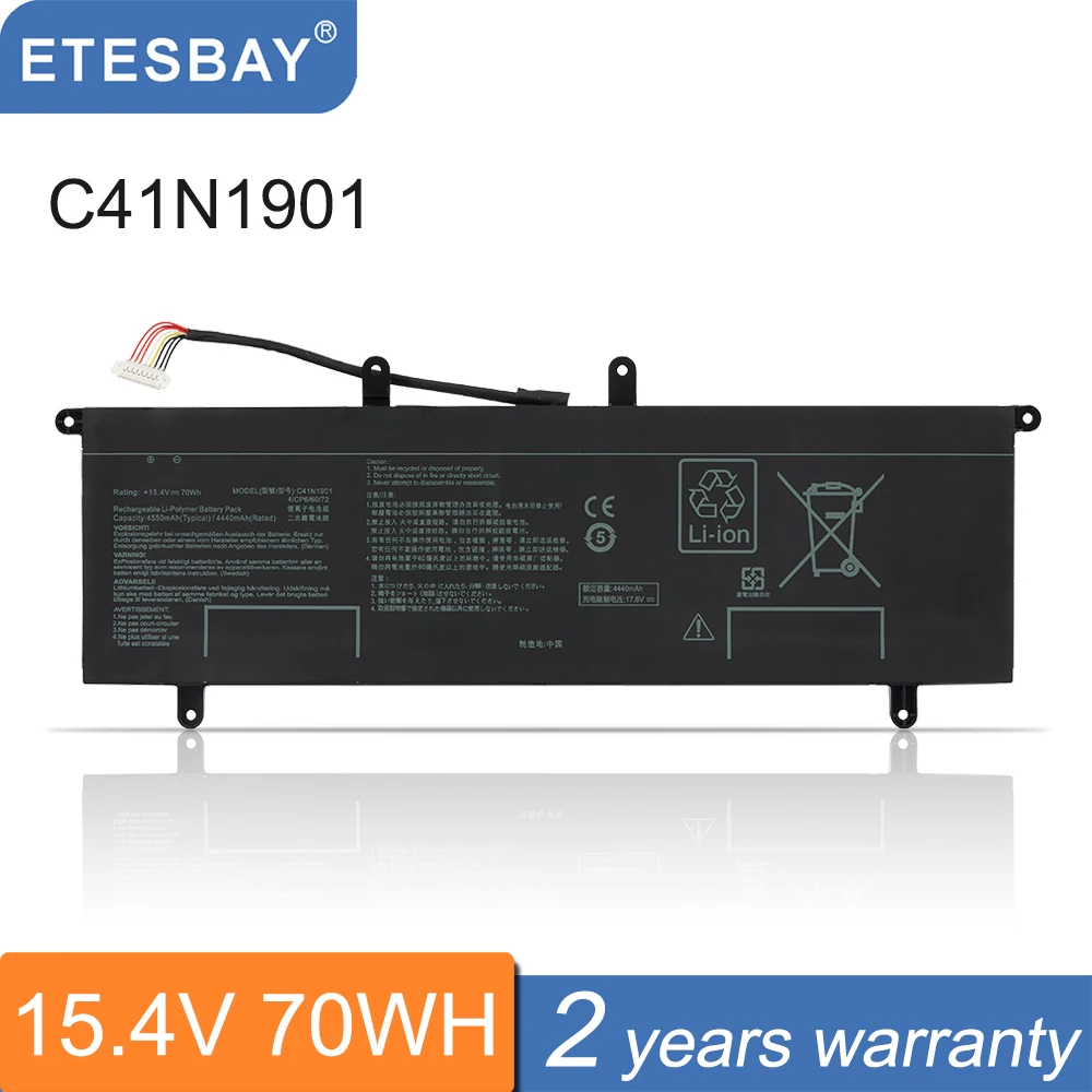 ETESBAY 15 4 В 70 Втч C41N1901 Замена аккумулятора для ноутбука Asus ZenBook Duo UX481 UX481FA UX481FL UX481FLY