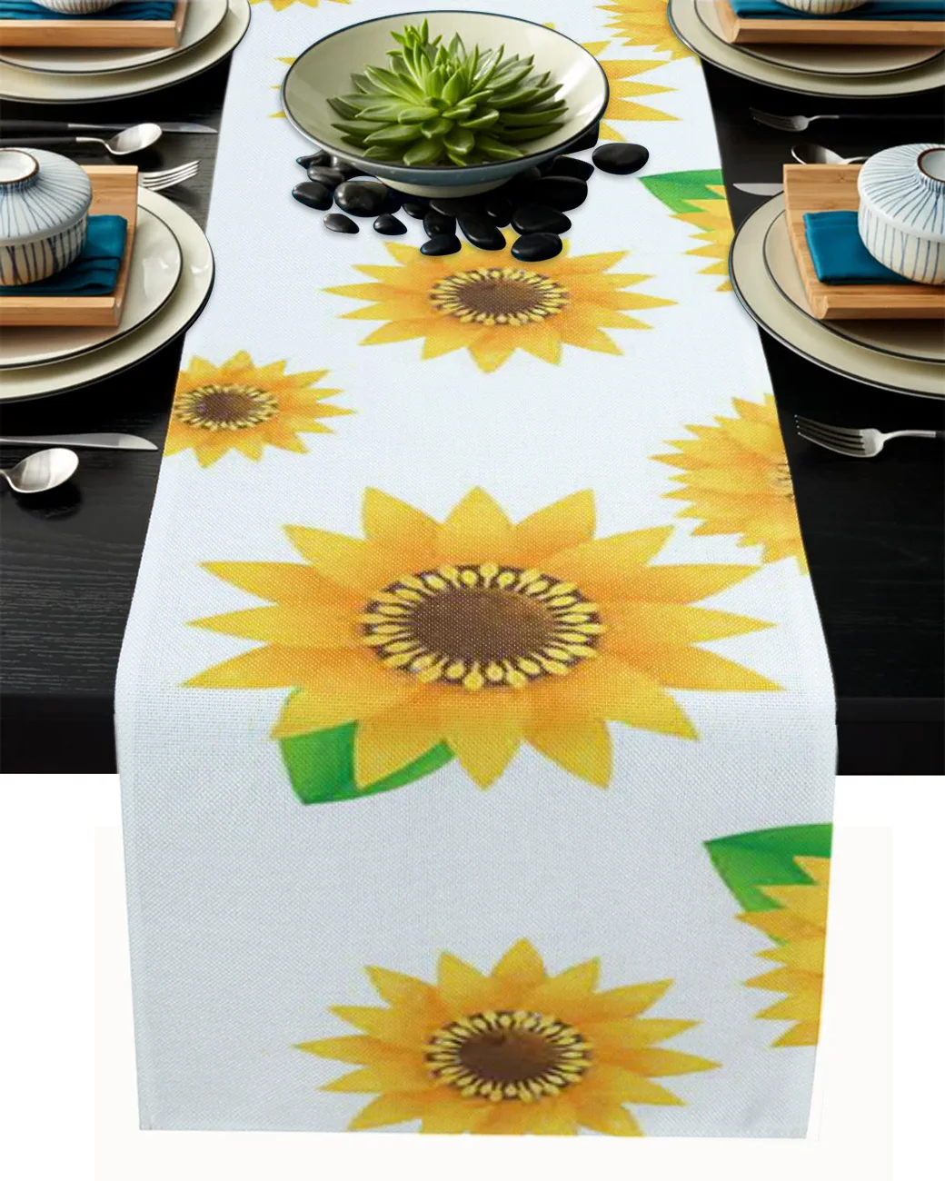 

Цветочный акварельный Подсолнух, кофейный столик, декор для обеденного стола, свадебное украшение стола, украшение для обеденного стола