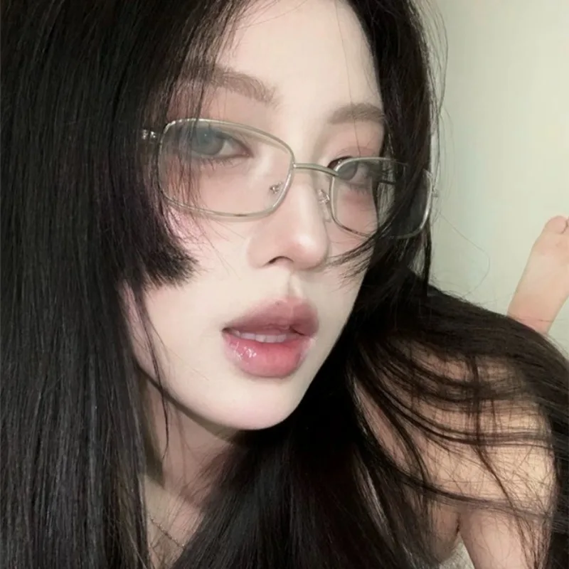 Металлические квадратные очки с оправой для женщин и мужчин Ретро изысканные