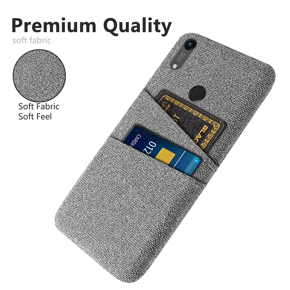 

For Honor 8A Case Luxury Dual Card Fabrics Cover for Huawei Y6s Y 6s 2020 Cloth Cases For Honor 8A JAT-LX1 Funda Coque Honor8A
