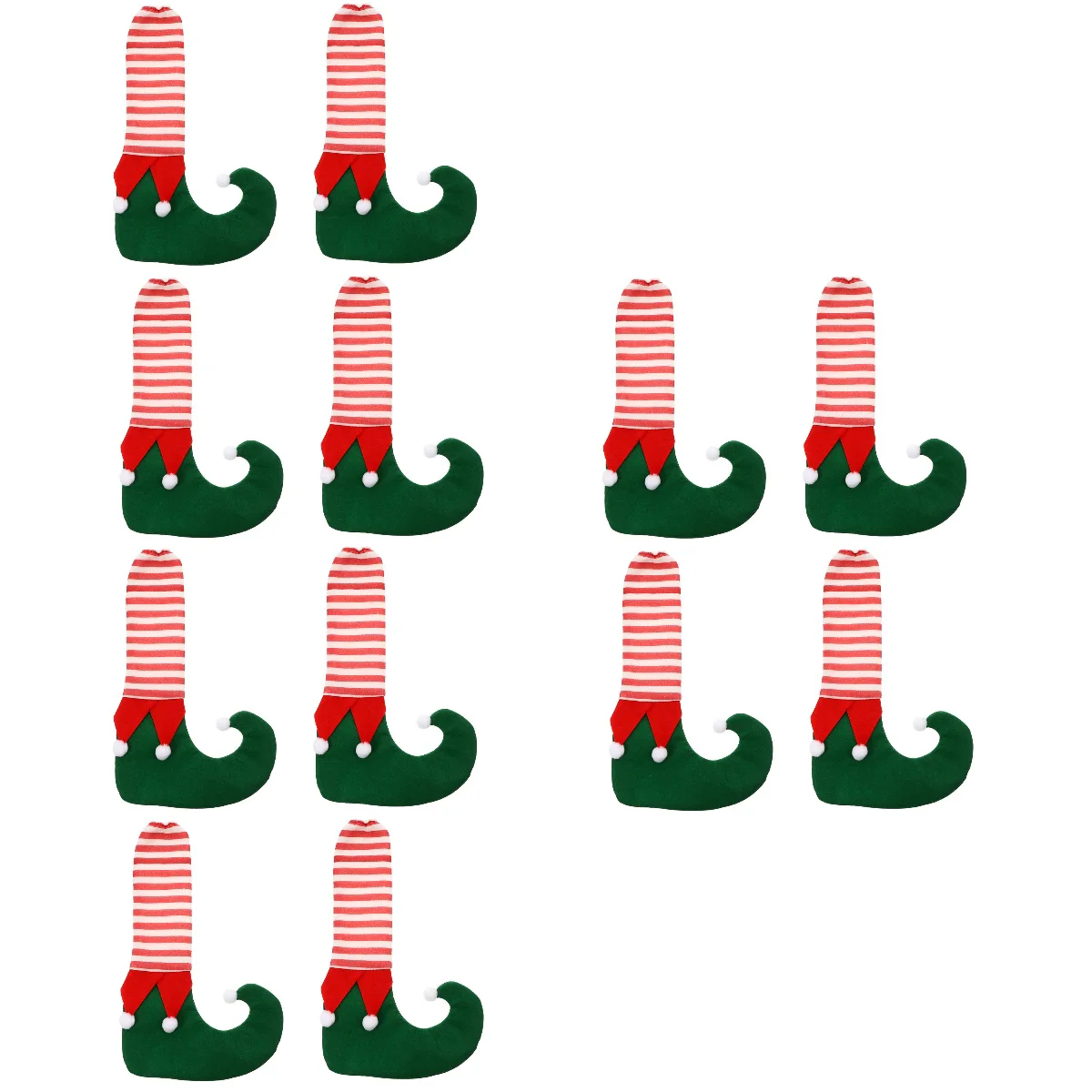 

Chair Leg Christmas Cover Elf Furniture Caps Socks Feet Shoes Booties Table Covers Holiday Sleeves Desk Set Decoration Slipper
