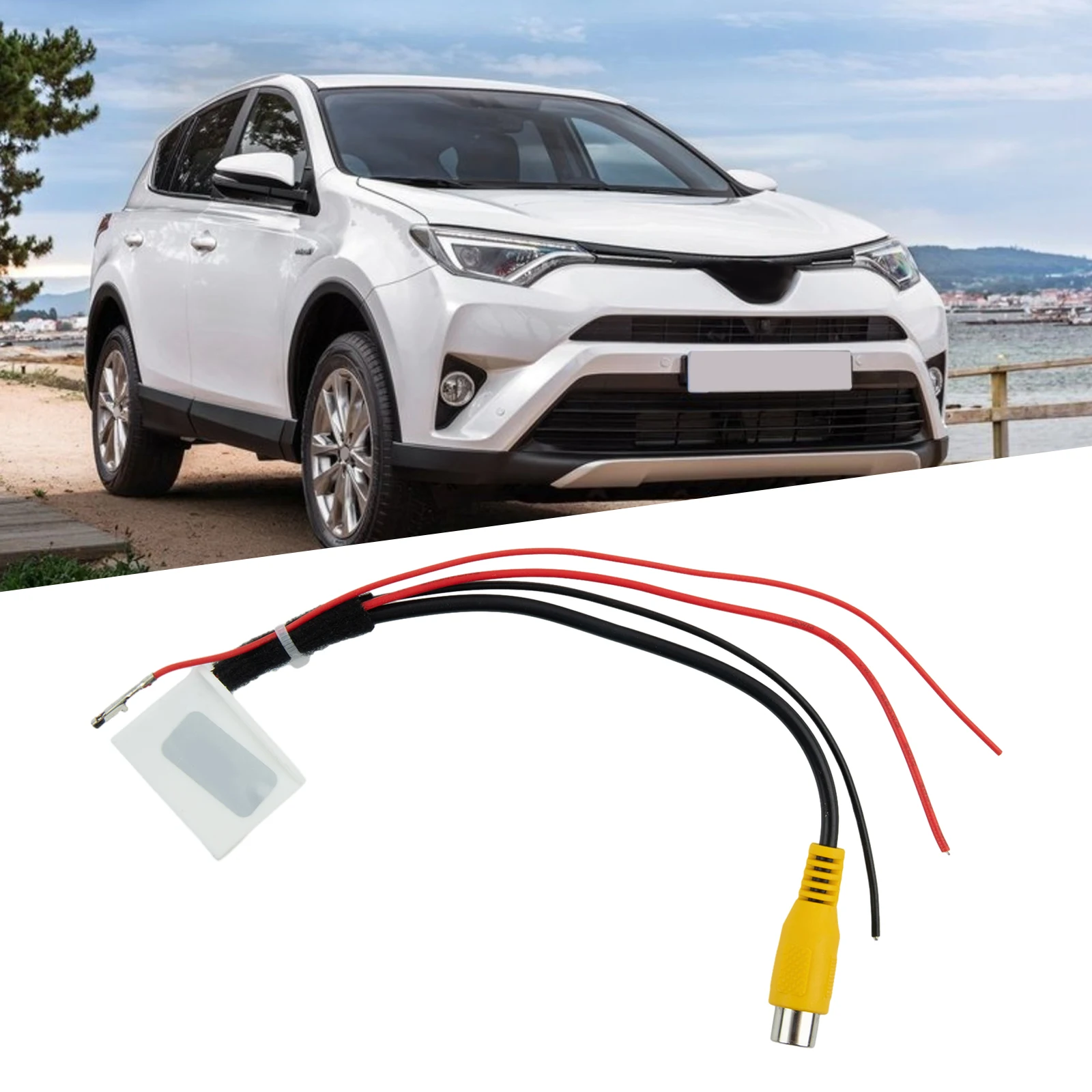 

1PC Rearview Backup Camera Video Harness For Toyota Adapter Cable 24pin 360° Reversing Image Anti -rust 12V Car Electronics
